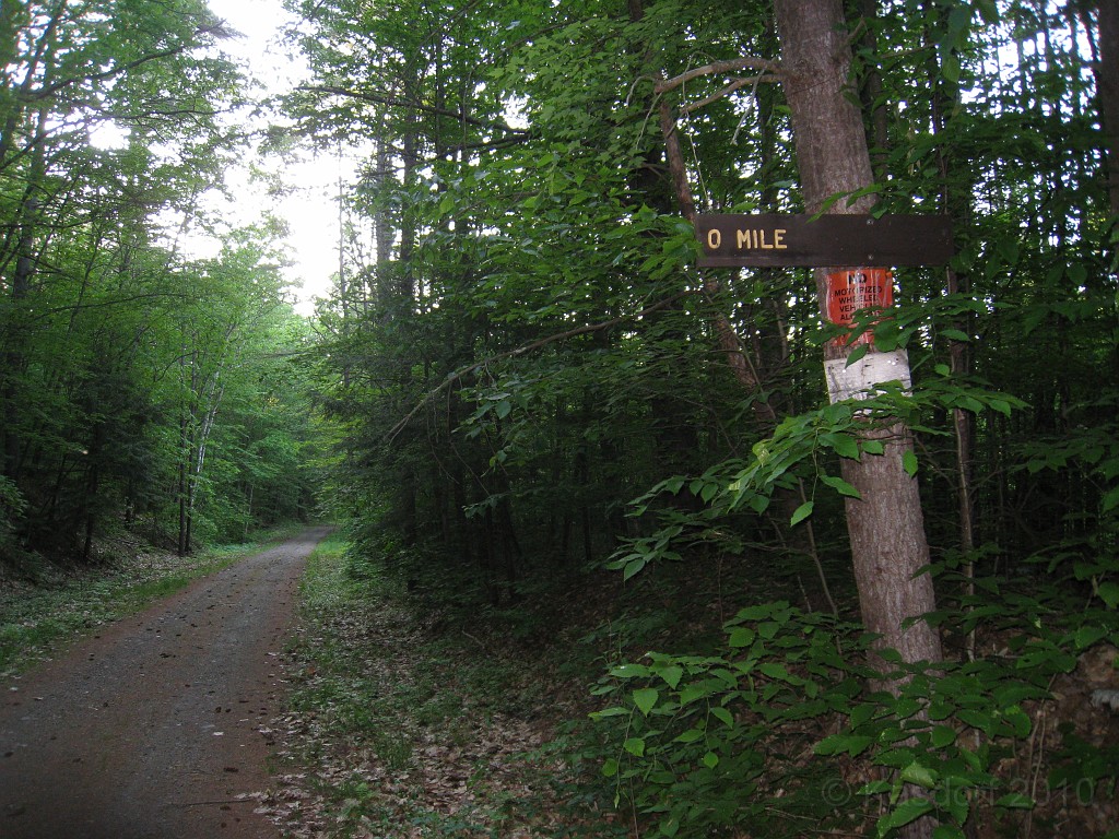 Old Hill Village - South End 320.jpg - Mile marker zero. The start of the trail.